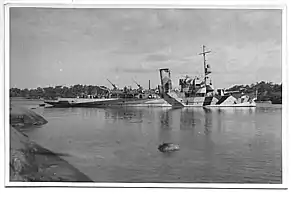 Finnish gunboats Uusimaa or Hameenmaa