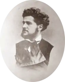 Sepia photography of Octave Uzanne at the age of 24 years