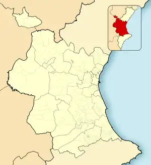 Simat de la Valldigna is located in Province of Valencia