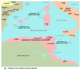 The Kingdom of the Vandals and Alans in 526 AD