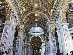 Interior arches in St. Peter's Basilica, Vatican City (2009)