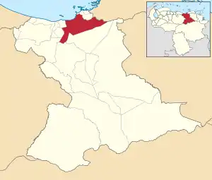 Location in Anzoátegui