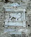 Relief of the winged Venetian lion on the north wall