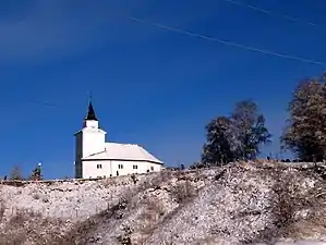 Side view of the church