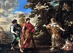 Venus as Huntress Appears to Aeneas by Pietro Da Cortona (1631)