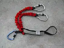 Image 2Petzl's "via ferrata lanyard set" with attached "energy absorber" (from Rock-climbing equipment)