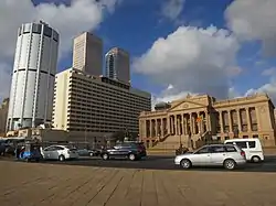 Ceylon bank headquarters and world trade center.