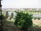 View of the garden and the lake around the fort