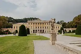 View of Villa Olmo from the garden