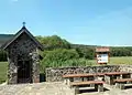 Small chapel, resting area and stopover of a local Slovak National Uprising educational trail