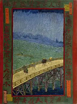 Bridge in the Rain (after Hiroshige)van Gogh, 1887