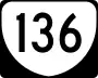 State Route 136 marker