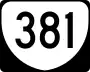 Interstate 381 and State Route 381 marker