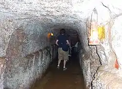 Visitors in Vịnh Mốc Tunnels.