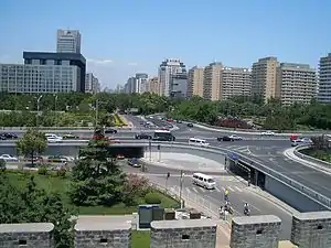 View of Jianguomen Bridge within the subdistrict