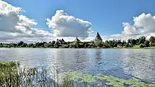 Panorama of the Ladoga Fortress from the eastern bank of the Volkhov River