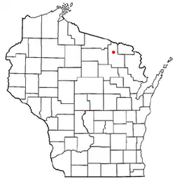 Location of Argonne, Wisconsin