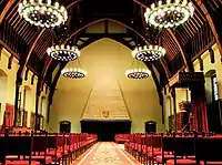 Throne of the monarch of the Netherlands in the Ridderzaal