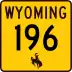 Wyoming Highway 196 marker