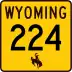 Wyoming Highway 224 marker