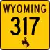 Wyoming Highway 317 marker