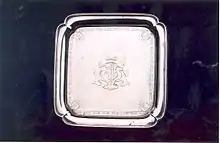 Britannia gauge silver waiter dated 1732, with Fane crests and arms of Fane impaling Stanhope. Maker, Paul de Lamerie.