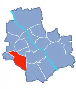 Location of Włochy within Warsaw