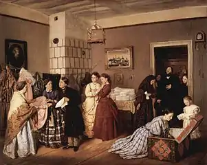 Acceptance of dowry in a business family, ca. 1873, by  Vasili Pukirev.