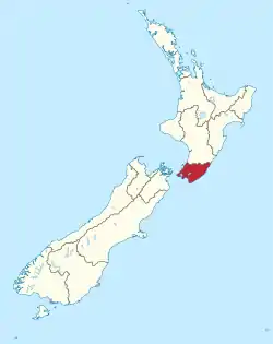 Location of Greater Wellington(Wellington Region)