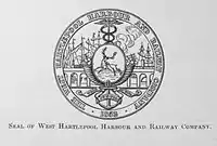 West Hartlepool harbour and railway seal