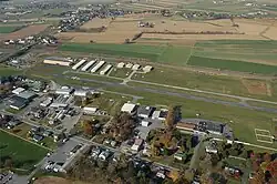 A view of Smoketown, including the Smoketown Airport