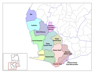 Districts of Western Region