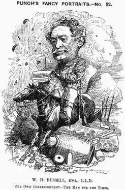 Punch: war reporter, W H Russell, Crimean War