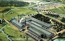 A postcard depicting a large factory.