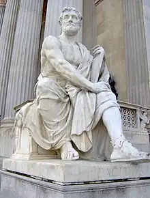 Photograph of statue of Tacitus