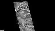 Lamont Crater, as seen by CTX camera (on Mars Reconnaissance Orbiter).  Dark areas are composed of mostly dunes.