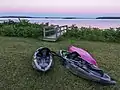 Looking southeast from the campgrounds toward Moshier Island (right) and Harpswell