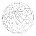 A wireframe sphere with almost 700 vertices, good when viewed from a distance.