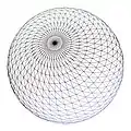 A finely tassellated wireframe sphere featuring over 5000 sample points.