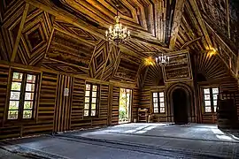 The interior of the Wooden Mosque of Neyshabur