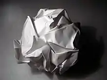 A crumpled piece of paper