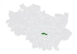 Location of Przedmieście Świdnickie within Wrocław