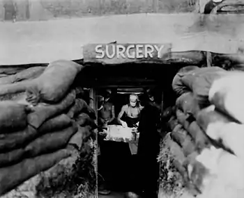 Image 28American combat surgery during the Pacific War, 1943. Major wars showed the need for effective hygiene and medical treatment. (from History of medicine)