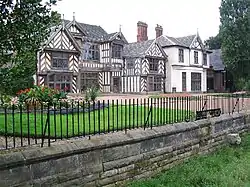 A 16th-century medieval timber-framed historic house