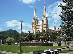 Central square and church