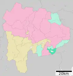 Location of Yamanakako in Yamanashi Prefecture