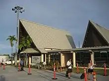  Terminal building as viewed from the airport apron.