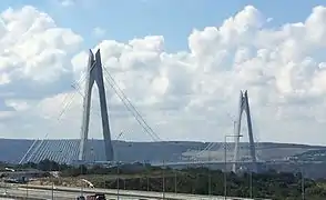 Yavuz Sultan Selim Bridge, view from Poyrazköy road