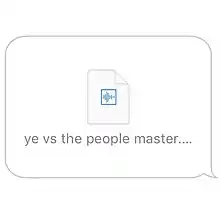 Cover art displaying the mastered file of "Ye vs. the People"