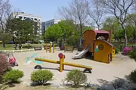 One of several playgrounds scattered throughout the park.